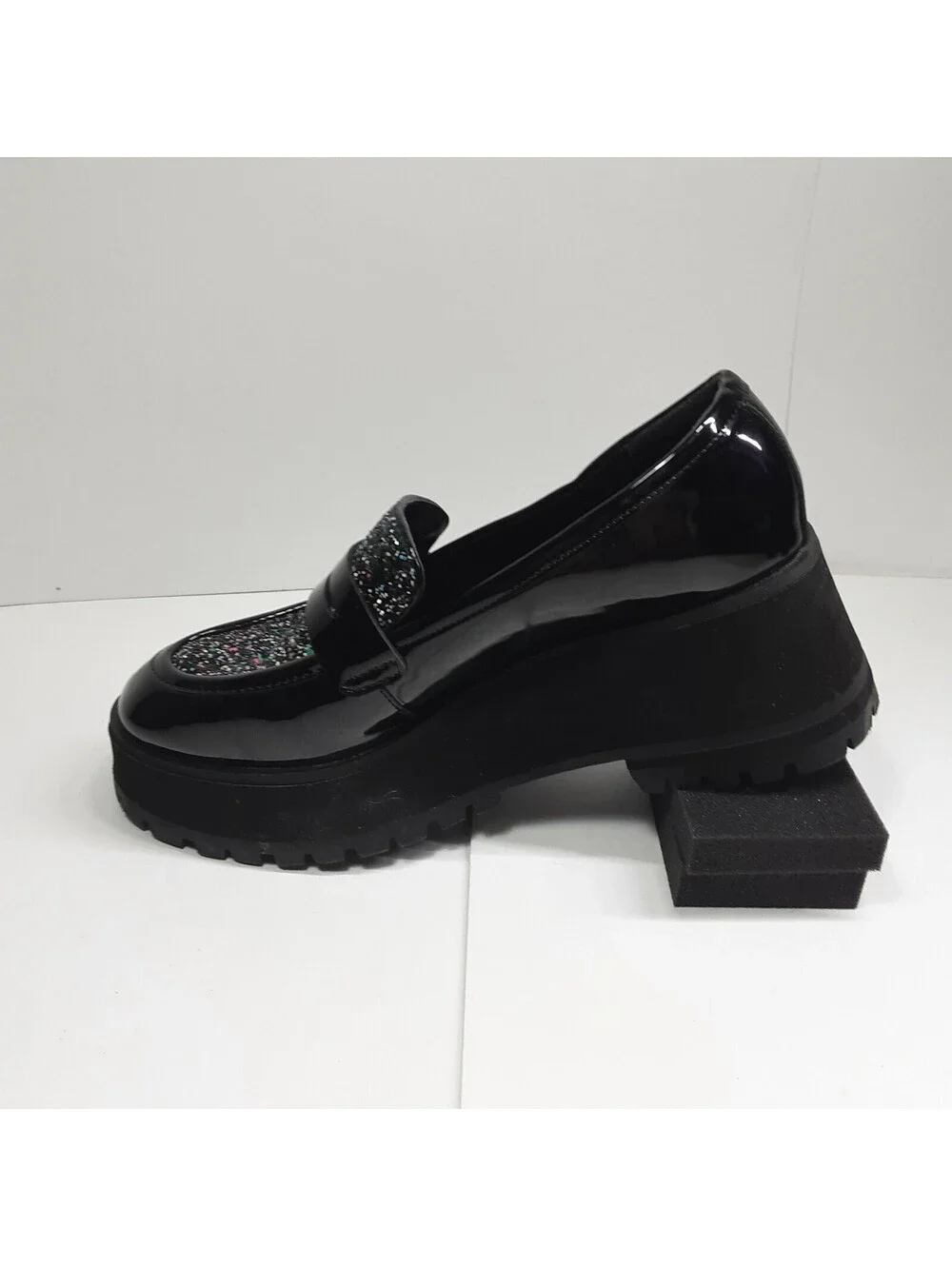 BP. Shilo - Platform Loafer | Glitter and Patent Leather | Size 9 M